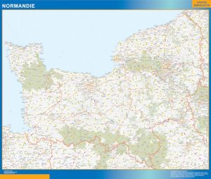 Region Normandie enmarcado plastificado