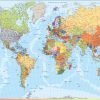 Mapa mundo plastificado frances